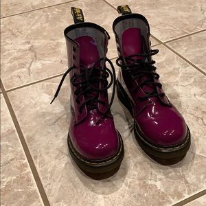 Dr. Martens purple boots